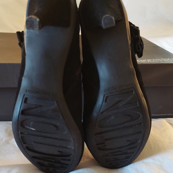 NWOT Kenneth Cole Tall Black Suede Boots-Size 8 - Picture 9 of 9